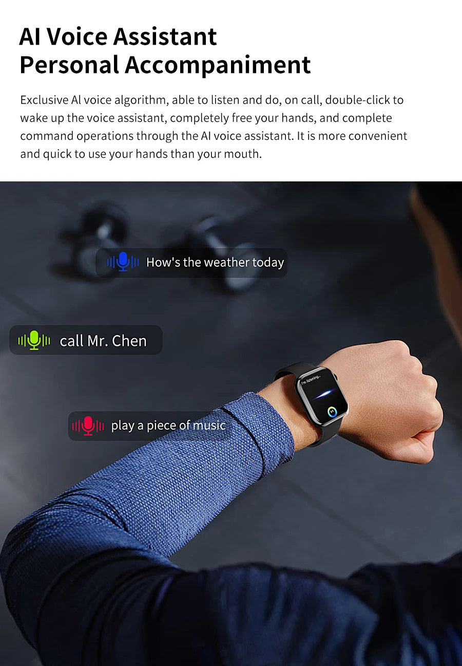 GPS Smart Watch Men For Apple Watch 10 Series Always On Display Body Temperature BT Call NFC Women Smartwatch For IOS Android