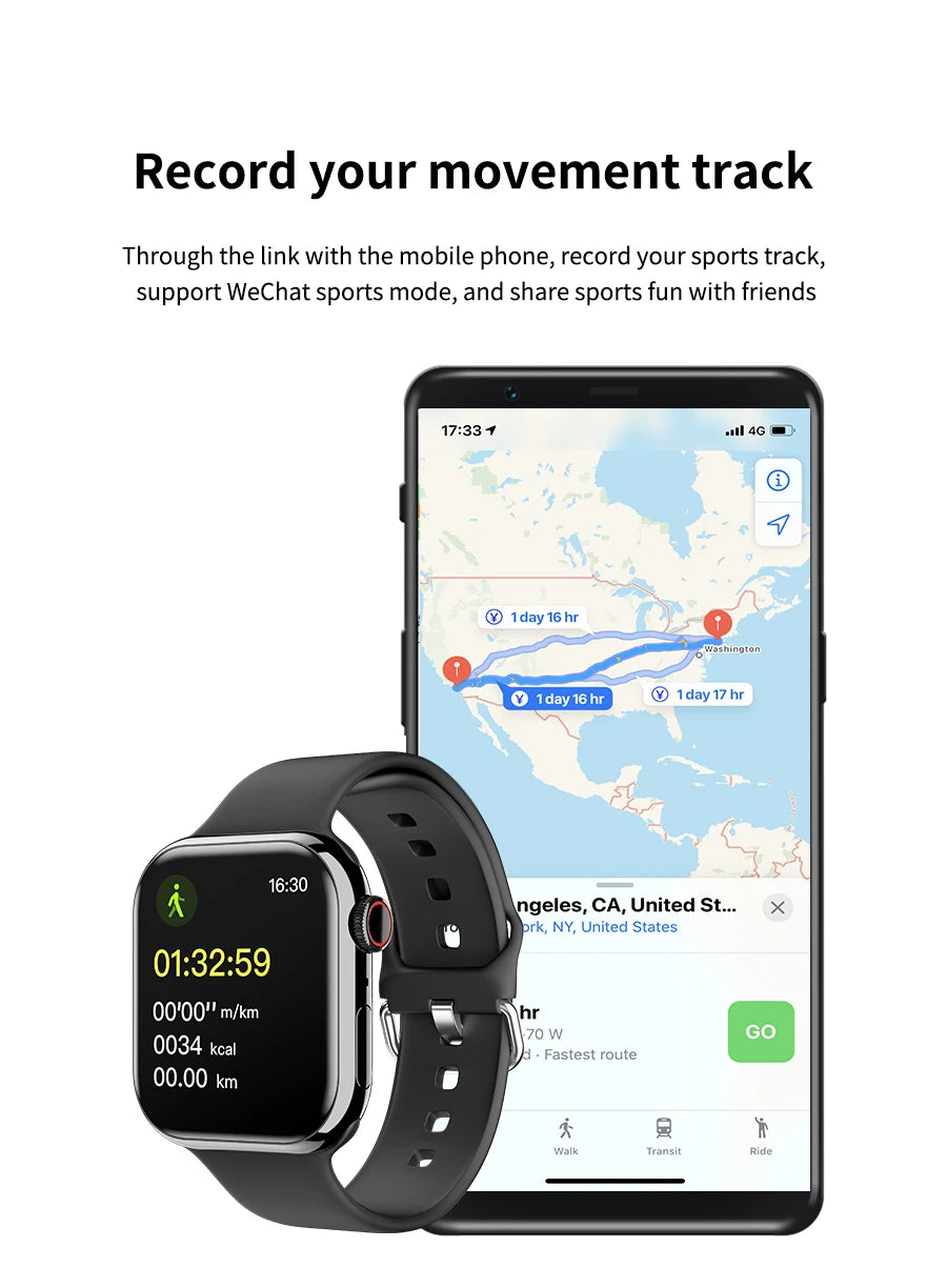 GPS Smart Watch Men For Apple Watch 10 Series Always On Display Body Temperature BT Call NFC Women Smartwatch For IOS Android