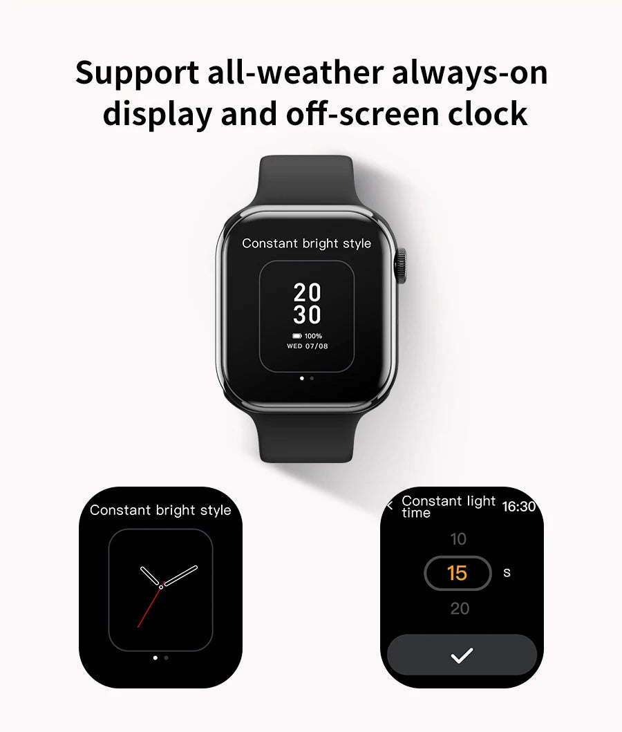 GPS Smart Watch Men For Apple Watch 10 Series Always On Display Body Temperature BT Call NFC Women Smartwatch For IOS Android